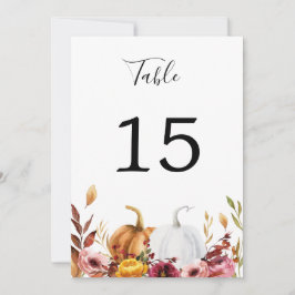 Convites Número da Tabela de Bombeiros de outono