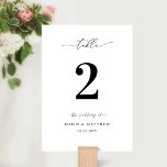Convites Número da Tabela de Caligrafia de Script de Casame<br><div class="desc">Elevem sua recepção de casamento com nossos belos números de mesas, projetados para misturar minimalismo moderno com elegância romântica. Cada peça apresenta detalhes delicados de caligrafia que captam graciosamente a essência do seu dia especial. Feito com cuidado, esses números de tabelas servem tanto como um guia funcional quanto como um...</div>
