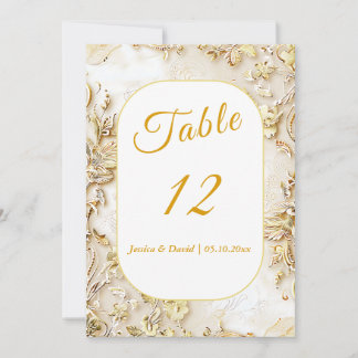 Convites Número da Tabela de Casamento Clássico de Sangue G