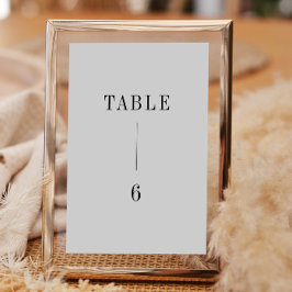 Convites Número da Tabela de Casamento Contemporânea Modern
