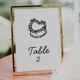 Convites Número Da Tabela De Casamento De Bolo Desenhado À