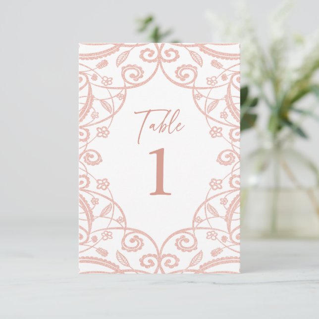 Convites Número da Tabela de Casamento de Locais Florais Do (Em pé/Frente)