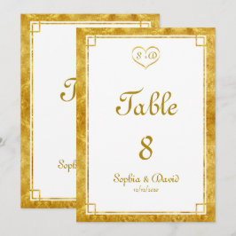 Convites NÚMERO DA TABELA DE Casamento DE Mola Coração de F