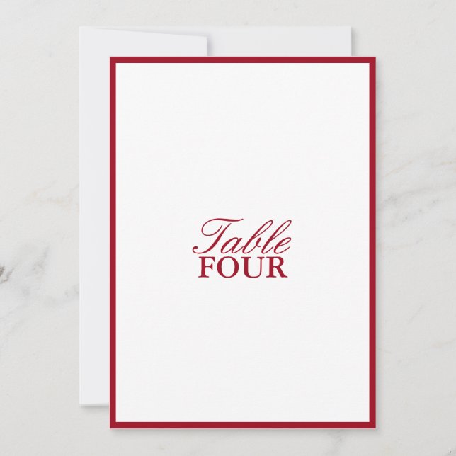 Convites Número da Tabela de Casamento de Script Moderno Mi (Frente)