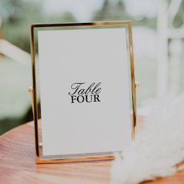 Convites Número da Tabela de Casamento de Script Moderno Mi