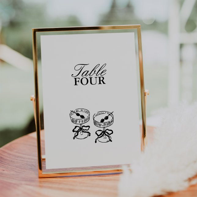 Convites Número da Tabela de Casamento de Script Moderno Mi (Criador carregado)