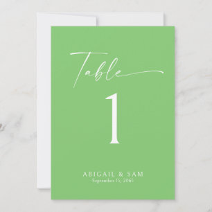 Convites Número da Tabela de Casamento de Texto Branco do v