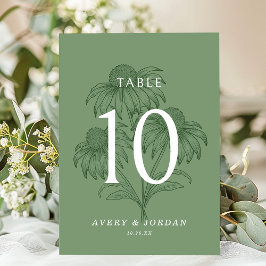 Convites Número da Tabela de Casamento do ConEFlower Botâni