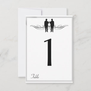 Convites Número da Tabela de Casamento do Groom de Elegânci