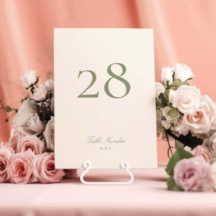 Convites Número da Tabela de Casamento Elegante Clássico Ve