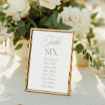 Convites Número da Tabela de Casamento Verde e Branco da El<br><div class="desc">Projetado para casamentos de jardim, recepções refinadas e comemorações ao ar livre de eternos. Coordena-se com a Coleção de Convite de Casamento "Iris" — clique no link da coleção nesta página para encontrar itens correspondentes como menus, convites, cartazes e muito mais. Observe que este modelo não é editável. Para encontrar...</div>