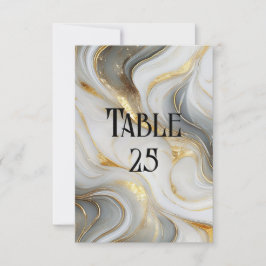 Convites Número da Tabela de Casamentos de Cinzas Brancas D