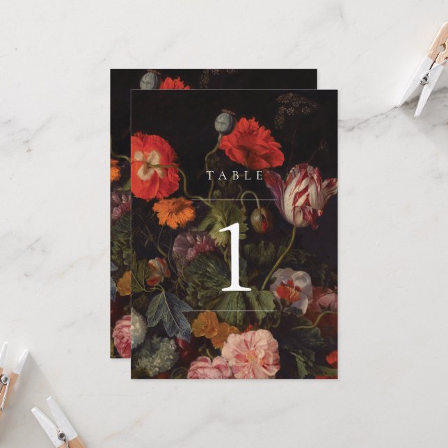 Convites número da tabela de colheita moderna (Frente/Verso In Situ)