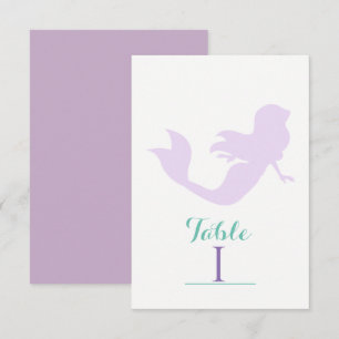 Convites Número da Tabela de Festa de aniversário da Sereia