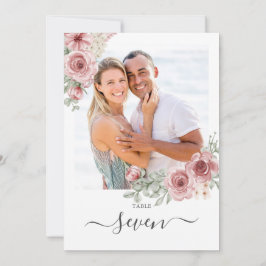 Convites Número da Tabela de Fotografias de Rosas Florais
