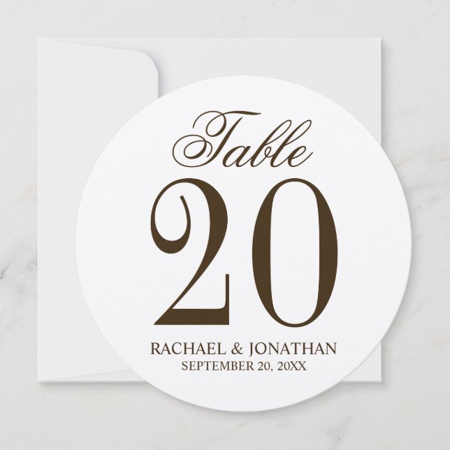 Convites Número da Tabela do Círculo de Casamento Russo da  (Frente)