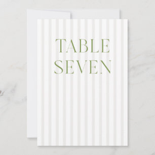 Convites Número da Tabela do Classic Sage Green & Beige Wed