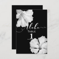 Número da Tabela Negra Negra de Casamento Tropical