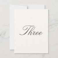 Número da Tabela para Casamento Tradicional