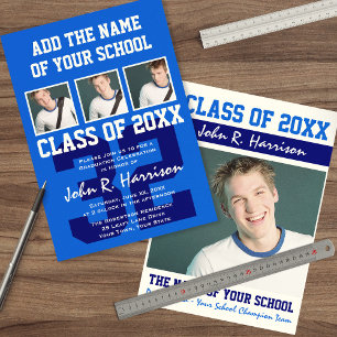 Convites Número de Camisa de Graduação Desportiva do Jogado