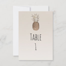 Convites Número de Mesa Abacaxi Tropical Rústico Havaiano