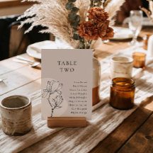Número de Mesa Boho Floral EDITÁVEL