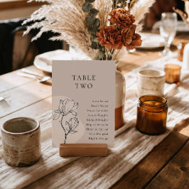 Convites Número de Mesa Boho Floral EDITÁVEL