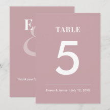 Número de Mesa Casamento Ampersand Rosa | Moderno
