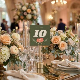 Convites Número de Mesa Casamento Jardim Floral Vintage Ret