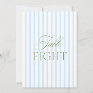 Convites Número de Mesa de Casamento Azul e Verde Sage Eleg