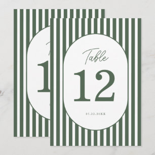 Convites Número de Mesa de Casamento Cabana Préppy com List
