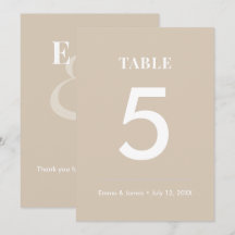 Número de Mesa de Casamento Champagne Ampersand | 