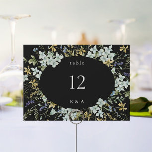 Convites Número de Mesa de Casamento de Flor Silvestre Eleg