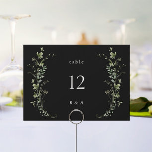 Convites Número de Mesa de Casamento de Flores Silvestres E
