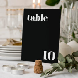 Convites Número de Mesa de Casamento Elegante e Moderno