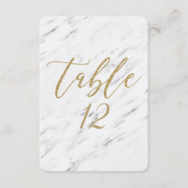 Convites Número de Mesa de Casamento em Mármore Branco Eleg