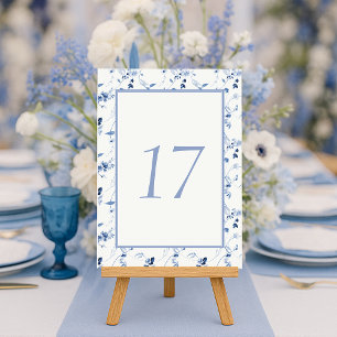 Convites Número de Mesa de Casamento Floral em Arte Fina Az