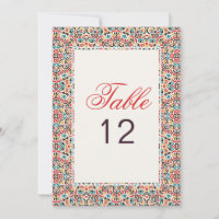 Número de Mesa de Casamento Mandala Geo Reticulado