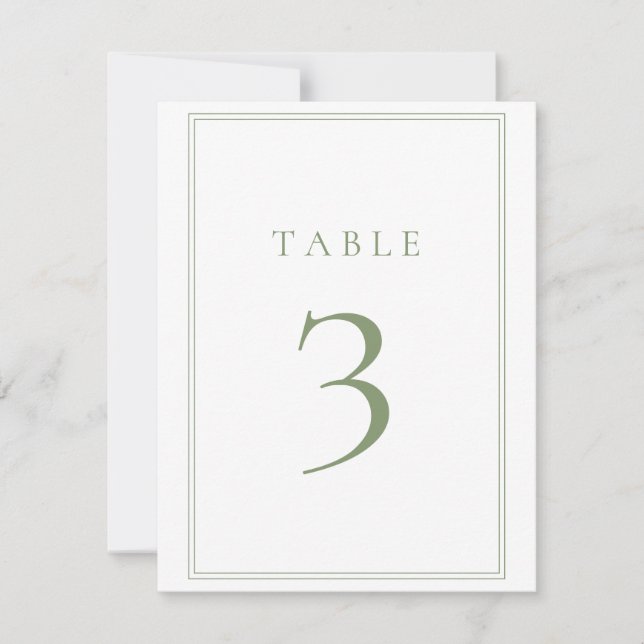 Convites Número de Mesa de Casamento Moderno e Aconchegante (Frente)
