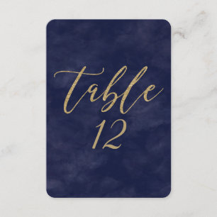 Convites Número de Mesa de Casamento Simples em Aquarela Na