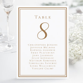 Convites Número de mesa de convidados de casamento rústico