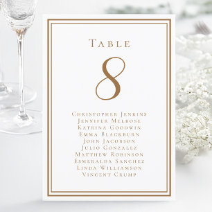 Convites Número de mesa de convidados de casamento rústico