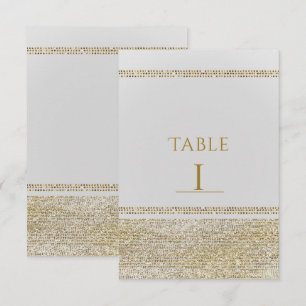 Convites Número de Mesa de Festa Glam Chic Dourado e Branco