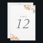 Convites Número de Mesa em Jarro de Mason Elegante<br><div class="desc">Design de casamento com flores e jarros de Mason elegante por Shelby Allison. Clique no link abaixo para ver a Coleção de Casamento em Jarros de Mason completa que inclui convites,  cartões de RSVP,  selos postais e mais.</div>