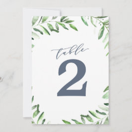 Convites Número de Mesa Jardim Boho Ramo de Oliveira