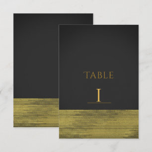 Convites Número de Mesa Moderno Dourado Brilhante com Lante
