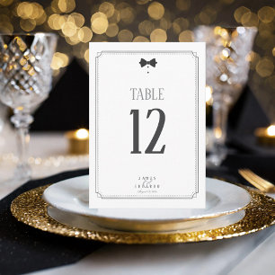 Convites Número de Mesa para Casamento Gravata Borboleta Pr