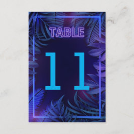 Convites Número de Mesa para Download de Festa com Neon Div