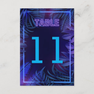 Convites Número de Mesa para Download de Festa com Neon Div