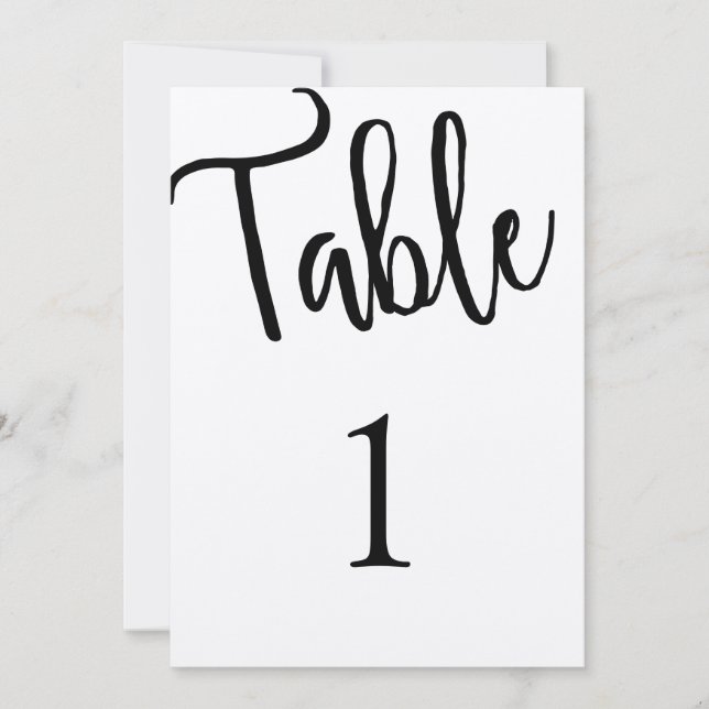 Convites Número de mesa rústico moderno. Casamento Kraft. S (Frente)